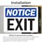 Signmission Exit Sign, Vinyl Decal, 10 in W, 7 in H, Exit OS-2PACK-NS-D-710-L-12248 - alternate 6